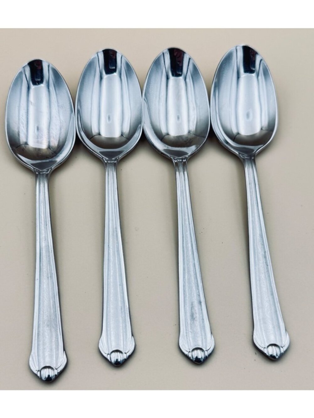 4 Mikasa CLASSICO SATIN Teaspoons Stainless Steel Flatware